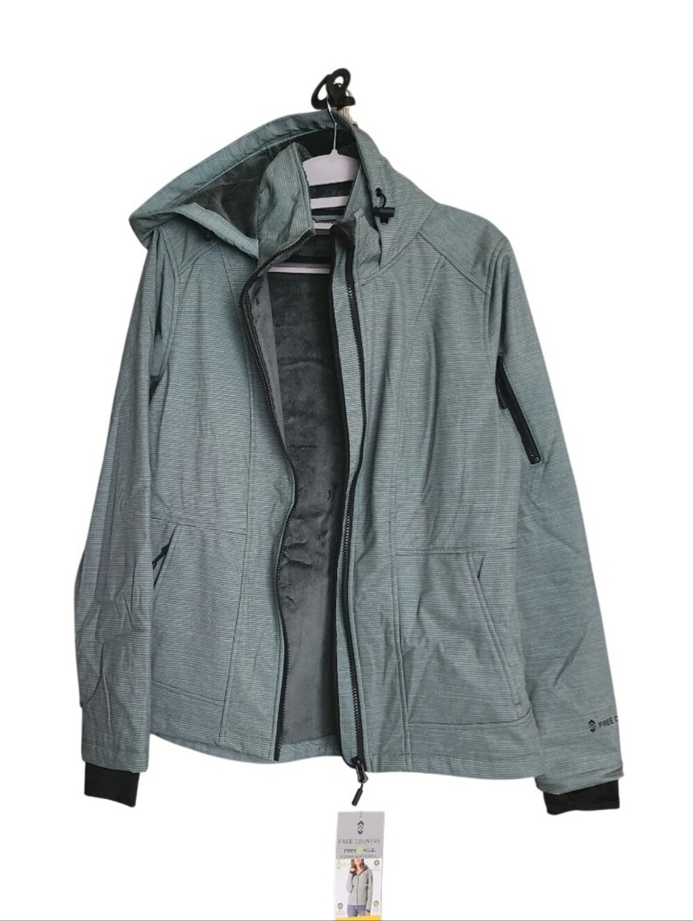 Women's Hooded Softshell Jacket - Slate Green